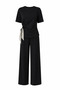 Women's Scarf Tie Detailed T-Shirt High Waist Pants Top-Down Set