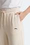 Katka Women's Wide Leg Ecru Sweatpants - 5