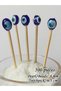 500 Pieces of Decorative Evil Eye Beaded Cake Toothpicks 6.5 cm - Pearl 8 mm - Nazar Beaded Toothpicks - 4