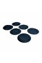 10 cm Diameter Black Leather Coasters Set of 6 – Decorative Table Protector - 3
