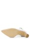 Women's Faux Leather White Heeled & Stiletto Shoes - 5