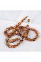 Galalit Egg Cut 8.5X12Mm Prayer Beads - Pearlescent Light Brown - 4