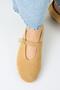 Zenga Women's Genuine Leather Single Strap Ballerina Sand Shoes - 8