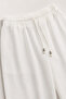 Double Face Fabric Elastic Waist Women's Jogger Pants Ecru - Tok Fabric - 5