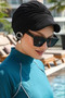 Sea Cap with Visor and Buckle, Design Hijab Swimwear Cap for Beach and Pool - 9