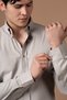 Slimfit Self-Striped Collar Buttoned Lycra Summer Shirt - 5