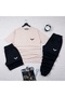Men Women Oversize 3-Piece Set T-Shirt Shorts Sweatpants Combination Wing Printed Oversized