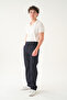 Elastic Waist Self-Patterned Fabric |   Baggy Men's Trousers - 6