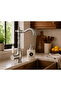 Reyhan Series Inox Kitchen Sink Faucet with Porcelain Handle Retro Kitchen Faucet with Swivel Spout