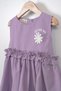 Girl's Sleeveless Daisy Waist Ruffle Dress 3721 Smr - 3
