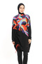 Sport Lycra Full Covered Hijab Swimsuit 6297 Black05 - 2