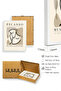 Minimalist Face Pattern Painting with White Wooden Frame - Pastel Tones |   Huhu1110 - Single Table White Frame - 2