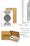 Wooden Framed Minimalist Triple Painting - Living Room Wall Decoration Huhu163 - Triple Painting Set White Frame - 2