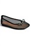 Y274623315 Black Mesh Women's Ballerinas - 4