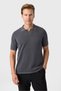 Regular Fit Buttonless Anthracite Knitwear T-Shirt - 4