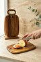 Acacia Wood Cutting Board Set of 3 with Stand - Luxury Kitchen Presentation Board - 2