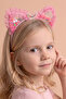 Girl's Lace Detailed Transparent Eared Crown - Sparkling Hair Accessory with Sequin Filling Inside - 6