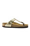 Gizeh Bf Gold Gold Flip Flops for Women - 3