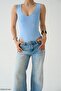 Women's U-Neck Snap Fastener Bodysuit