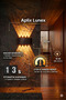 Lunex 15W 8 Light Effect Led Wall Sconce Modern Black Amber Sconce with Sensor