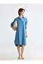 Shirt Collar Mini Jean Dress (S6) - 2
