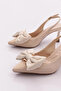 2037 Women's Bow Detailed Heeled Shoes - 4