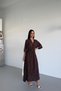 Women's Oversize Double-Breasted Collar Polka Dot Casual Stylish Midi Dress
