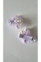 Set of 2 Pastel Yellow Tulle Flower Children's Hair Clips - Girls' Clip-On Hair Clips with Pearls and Colorful Pom-Poms - 3