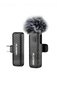 VM-10 Wireless Lavalier Microphone 2.4G Mini Clip-On Mic with Noise Reduction, 25M Transmission, Rechargeable Portable Microphone for Vlogging, Live Streaming & Video Recording