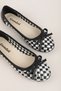 Genuine Leather Daily Casual Ballerina Shoes Erp.6915 Black Silver - 2