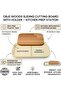 Woods Sliding Cutting Board with Holder, 40.5x25cm Natural Beechwood Chopping Board,Beige - 3