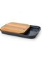 Woods Sliding Cutting Board with Holder, 40.5x25cm Natural Beechwood Chopping Board, Grey