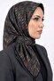 Women's Dark Khaki Striped Organic Cotton Soft Scarf