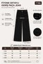 Wide Leg Lycra Girls' Jean Trousers with Bow Detail - 4