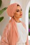 وشاح من الشيفون السالمون مع ربطة عنق