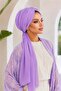 Lilac Chiffon Gathered Scarf Bonnet