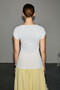 Pirme Women's Soft and Flexible Fabric Organic Cotton V-Neck White T-Shirt - 5