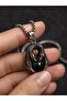 Stainless Steel Black Onyx Glass Detailed Gothic Design Dragon Claw Pendant - 3