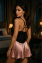 Satin Lace Detailed Nightgown V2302 - 4