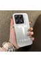 Mi 14t Pro 5g Compatible Silicone Edge Hard Back Anti-Fall Phone Case Tesla Patterned - 3