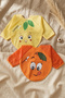 Liquid-Proof Long Sleeve Baby Bib - Set of 2 6-24 Months Lemon and Orange Patterned Blw Compatible Y - 2
