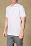 Bivo Mercerized Cotton Modern Fit White Polo Collar Men's Plain Polo Shirt