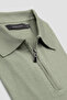 Mono Knitwear Polo Cashmere Blend Modern Fit Light Green Polo Collar Men's Plain Polo Shirt - 2