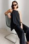 4918 Women's Strappy Casual Cut Loose Wide Leg Jumpsuit Black - 4