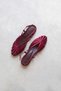 Lester Women's Satin Ballerina Flats Burgundy - 2