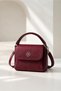 Women's Stylish Burgundy Daily & Event Bag Faux Leather Mini Hand and Shoulder Bag - 4
