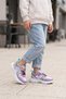 Lila Dream Sparkling Purple Velcro Lightweight and Flexible Sole Breathable Girls' Sports Shoes S - 7