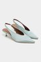 Wilson Turquoise Satin Open Back Women's Heeled Shoes - 4