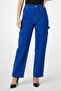 Women Wide Leg Solid Non Stretchable Jeans, Blue