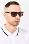 Men GU00213 52E Rectangular Sunglasses, Dark Havana - 2